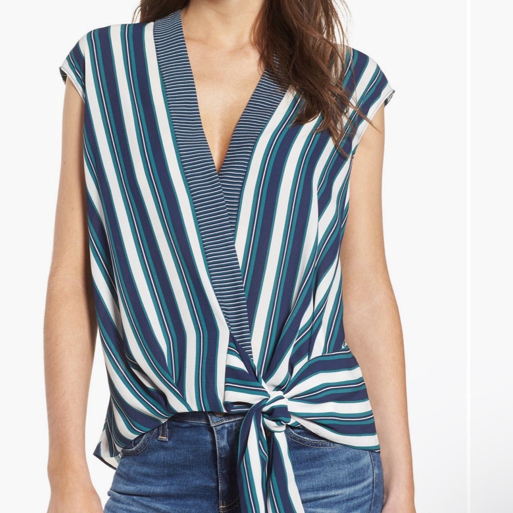 Stripe wrap top